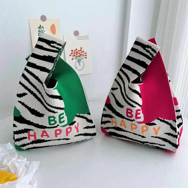 FRESH AND CUTE KNITTED BAG VERSATILE ONE-SHOULDER HANDBAG HAND-TO-HAND BAG