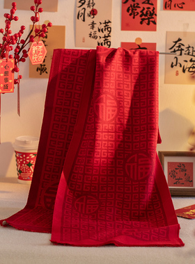 冬季新款中国风围巾仿羊绒时尚保暖柔软