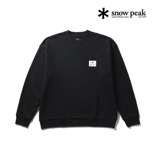 SnowPeak雪峰无帽圆领卫衣男LOGO刺绣纯色上衣情侣NSD-SW-25AU001