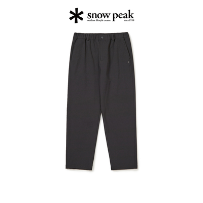 SnowPeak雪峰户外休闲裤男工装直筒裤秋冬款毛绒百搭通勤黑色长裤