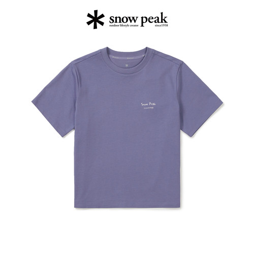 SnowPeak雪峰T恤女26春夏新款户外通勤印花圆领短袖上衣丨TS23