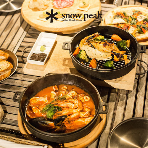snowpeak锅露营户外多功能铸铁锅