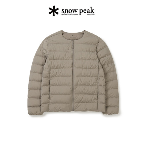 SnowPeak雪峰圆领羽绒夹克男户外休闲轻量化冬季保暖棉服