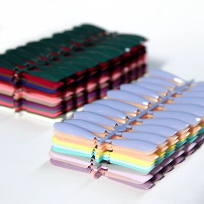 假指甲裸条 条装 美甲贴片指甲贴片 甲片 长款芭蕾甲 外贸假指甲