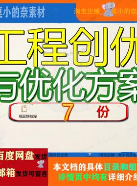 工程创优与优化方案施工计划实施景观环境项目前期工作厂房工方