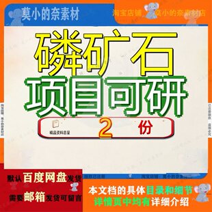 磷矿石项目可研报告 磷矿石项目投资分析报告范文模板模板方案