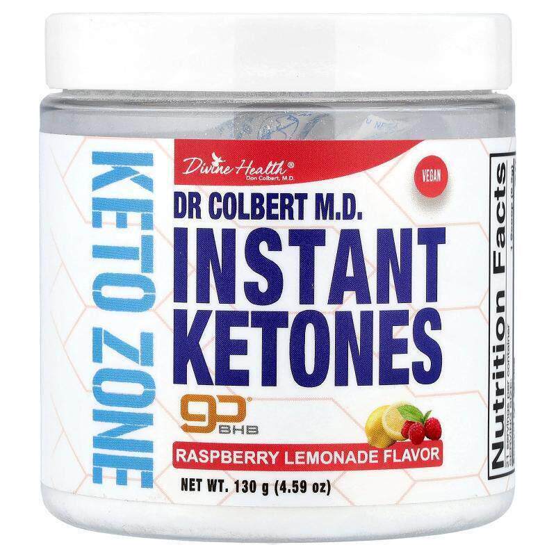 Divine Health,科尔伯特博士，Keto Zone，速溶酮，覆盆子柠檬水4