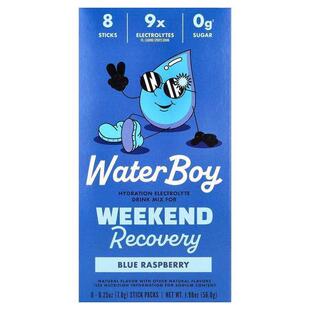 Waterboy,周末，电解质补水混合饮品，蓝树莓味