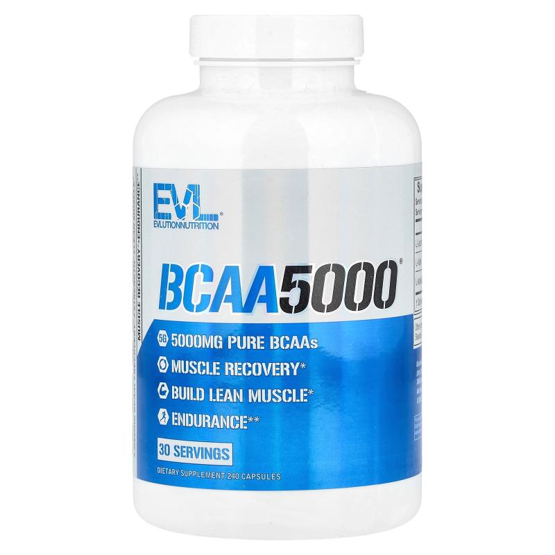 EVL,BCAA5000 膳食补充剂，240 粒胶囊