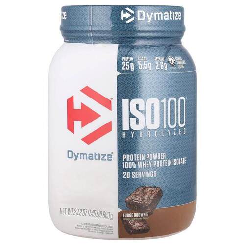 Dymatize,ISO100® Hydrolyzed，全分离乳清蛋白，软糖布朗尼，1.4