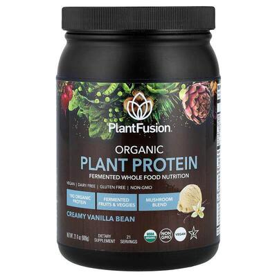 PlantFusion,有机植物蛋白质，奶油香草豆，21.4 盎司（609 克）