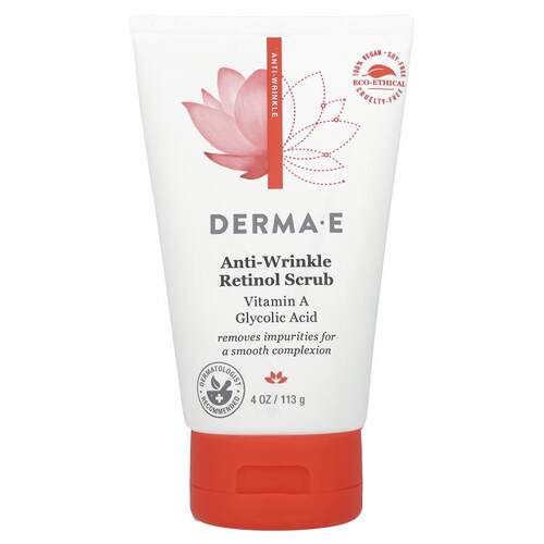 DERMA E,抗皱纹视黄醇磨砂膏，4 盎司（113 克）