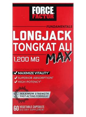 Force Factor,Fundamentals，LongJack Tongkat Ali Max，60 粒素