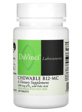 DaVinci Laboratories,B12-MC 咀嚼片，100 片