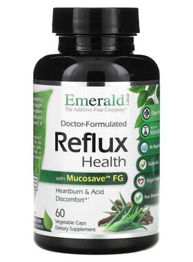 Emerald Laboratories,Reflux Health with Mucosave FG，60 粒素