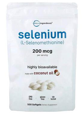 Micro Ingredients,Selenium, 200 mcg, 500 Softgels