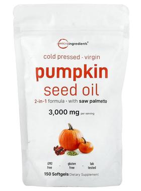 Micro Ingredients,Pumpkin Seed Oil, Cold Pressed, 150 Softge