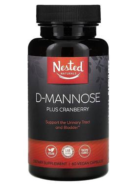 Nested Naturals,D-甘露糖加蔓越橘，60 粒全素胶囊