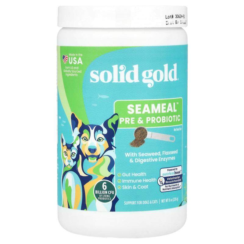 Solid Gold,SeaMeal™ 益生元和益生菌，狗猫用，8 盎司（226 克）,保健食品/膳食营养补充食品,益生菌,淘宝优惠券,粉丝福利购,淘宝优惠卷
