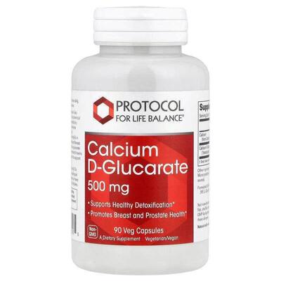 Protocol for Life Balance,D-葡萄糖酸钙，500 毫克，90 粒素食