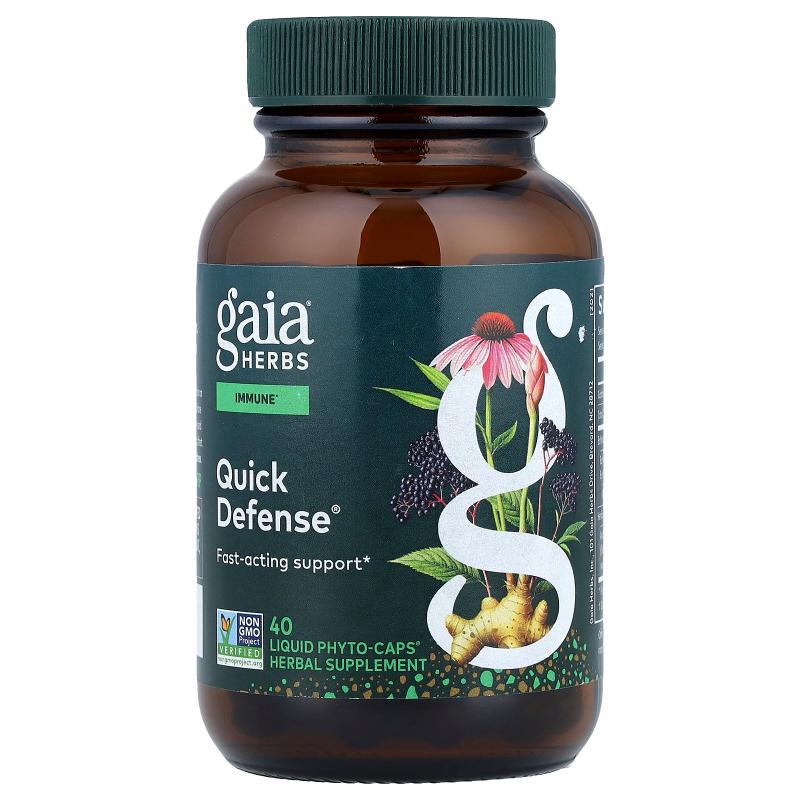 Gaia Herbs,快速防御,40 粒全素液体 Phyto-Caps 胶囊