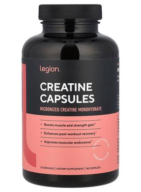 Legion Athletics,肌酸，180 粒胶囊（每粒胶囊 833 毫克）