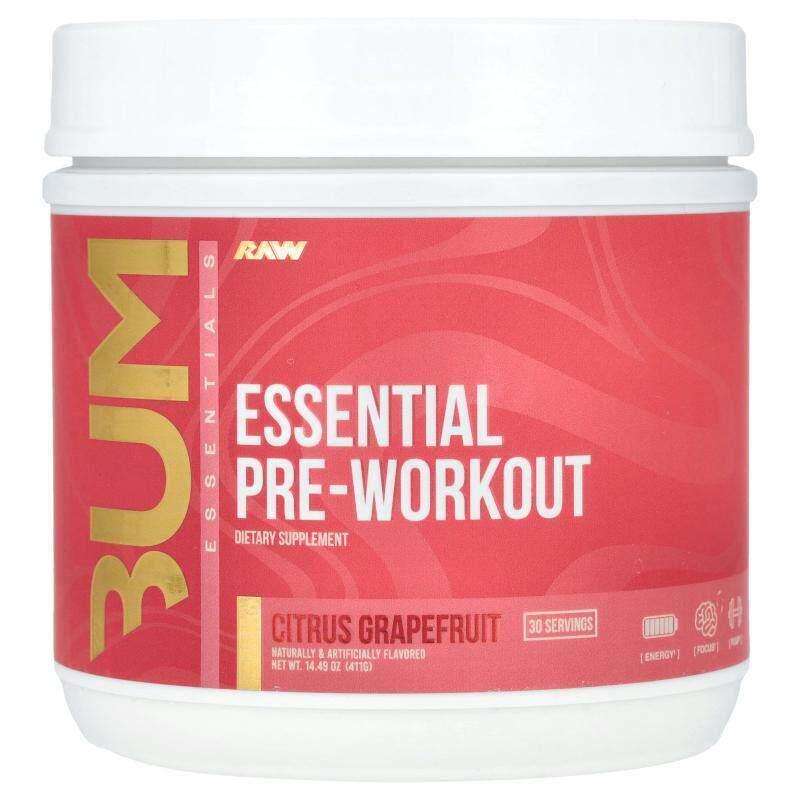 Raw Nutrition,Bum Essentials，必需锻炼前配方，柑橘葡萄柚味