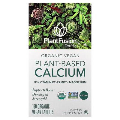 PlantFusion,Organic Vegan Plant-Based Calcium, 180 Organic V