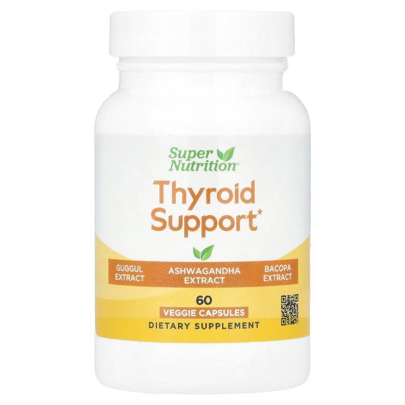 Super Nutrition,Thyroid Support, 60 Veggie Capsules