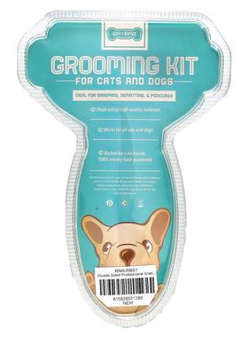 Ruff 'N Ruffus,猫犬美容套装，凝胶耙和指甲钳，液体，1 个凝胶