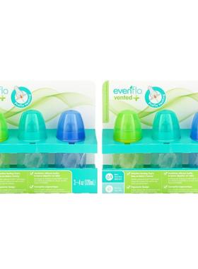Evenflo Feeding,Vent+Twist PP 浅色奶瓶，标准