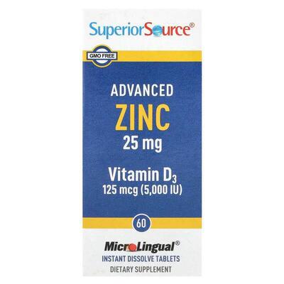 Superior Source,高级锌，维生素 D3，60 片 MicroLingual 速溶片