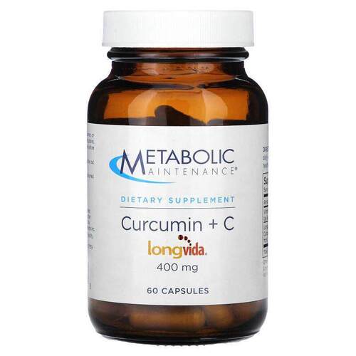 Metabolic Maintenance,姜黄素 + C，400 毫克，60 粒胶囊