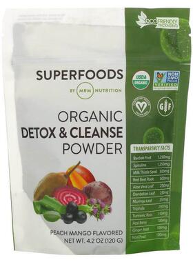 MRM Nutrition,有机清体和清洁粉，桃子芒果味，4.2 盎司（120 克