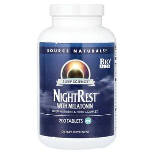 源美,Sleep Science®, NightRest™ With Melatonin, 200 Tablets