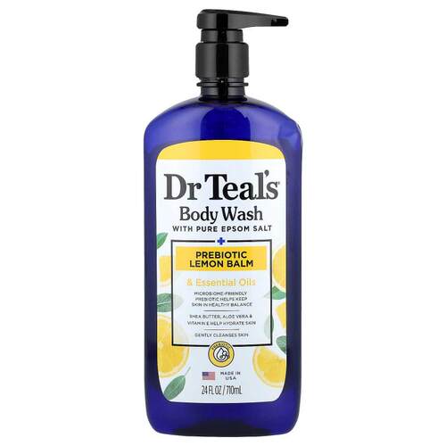 Dr. Teal's含全泻盐、益生元柠檬香蜂草和精油的沐浴露
