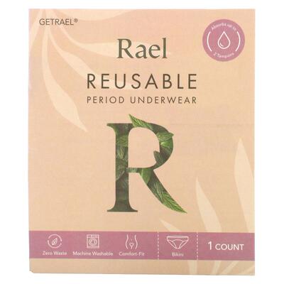 Rael,Reusable Period 内衣，比基尼，小号，黑色，1 件
