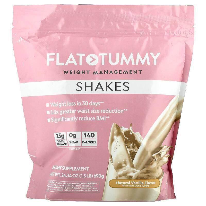 Flat Tummy,奶昔,天然香草味,1.5 磅(690 克)