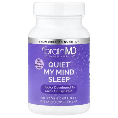 BrainMD,Quiet My Mind Sleep, 60 Vegan Capsules