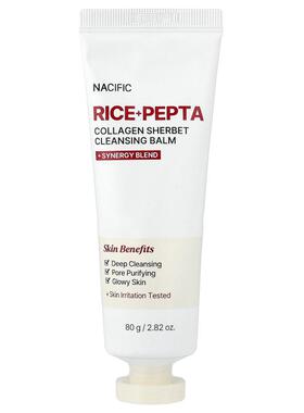 Nacific,Rice + Pepta Collagen Sherbet Cleansing Balm, 2.82 o