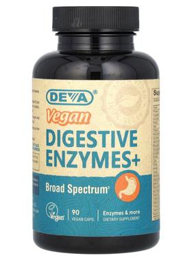 Deva,全素食消化酶+ 全素食胶囊，90 粒装