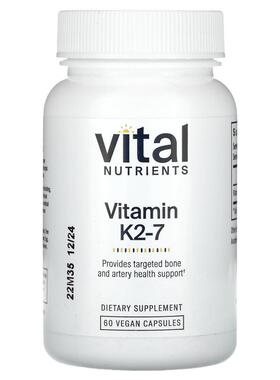 Vital Nutrients,维生素 K2-7，180 微克，60 粒全素胶囊