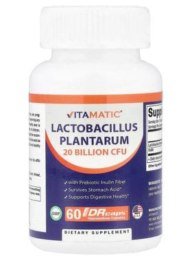 Vitamatic,植物乳杆菌，60 粒 DRcaps® 羟丙基甲基纤维素胶囊