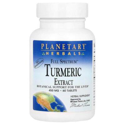 Planetary Herbals,全谱姜黄提取物，450毫克，60片