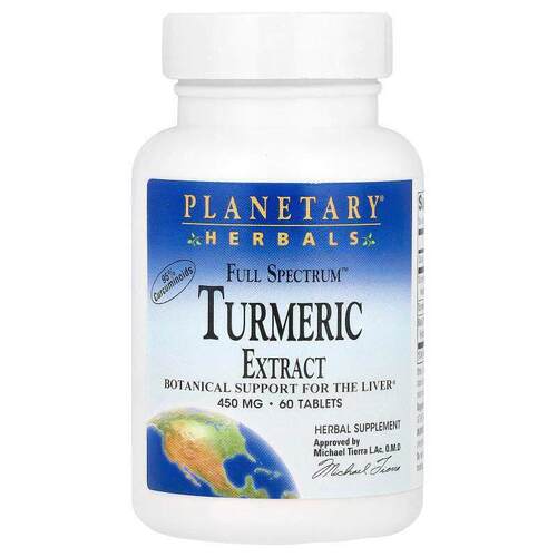 Planetary Herbals,全谱姜黄提取物，450毫克，60片