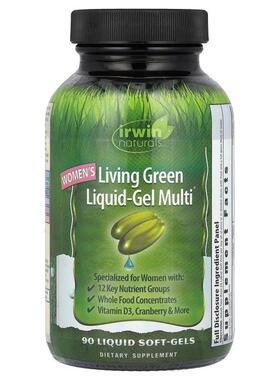 爱乐能,女性绿色生活液体凝胶多营养素®，90 粒液体软胶囊