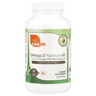 Zahler,白金版 Omega-3 Plus D，高级 Omega-3 鱼油 + 维生素 D3&