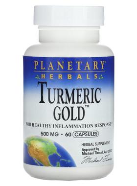Planetary Herbals,Turmeric Gold™，500 毫克，60 粒胶囊