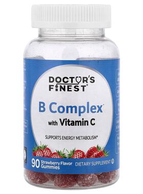 Doctor's Finest,含维生素 C 的 B 复合物，草莓味，90 粒软糖