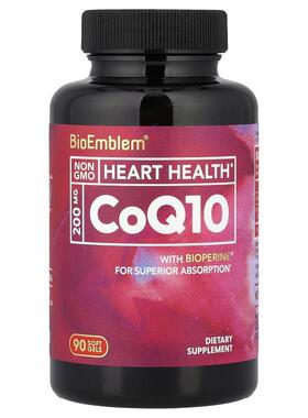 BioEmblem,辅酶 Q10，含 BioPerine®，90 粒软胶囊